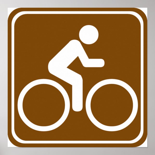 Radweg Wegweiser Poster (Vorne)