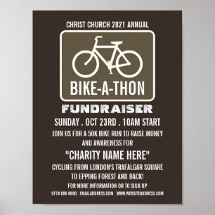 Radzeichen, Wohltätigkeit Bike-a-Thon-Veranstaltun Poster