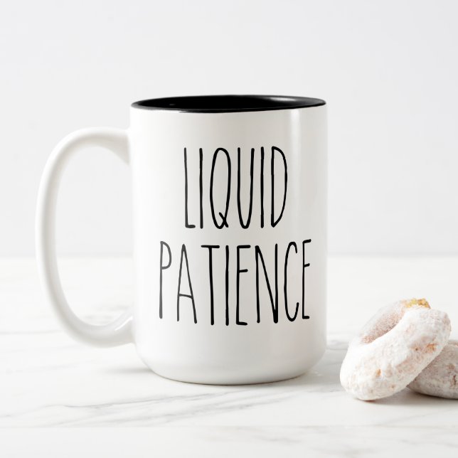 RAE DUNN Inspiriert flüssige Patientin Kaffee Tass Zweifarbige Tasse (Mit Donut)