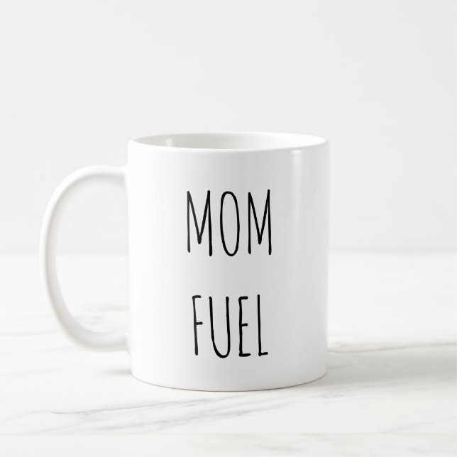 Rae Dunn inspirierte Mama-Brennstoff-Kaffee-Tasse Kaffeetasse (Links)