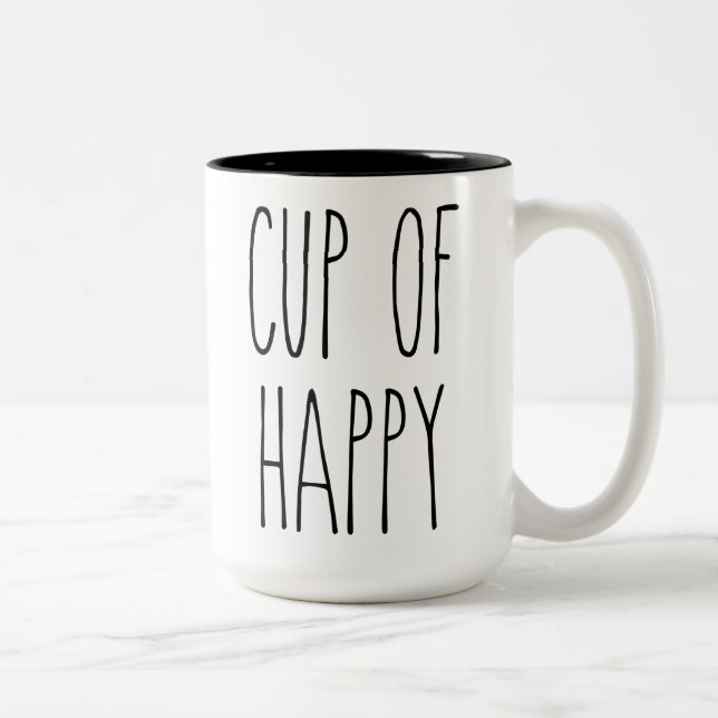RAE DUNN Inspirierter Cup of Happiness Tasse (Rechts)