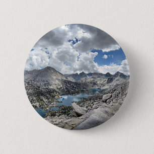 Rae Lakes Panorama from Fin Dome - John Muir Trail Button