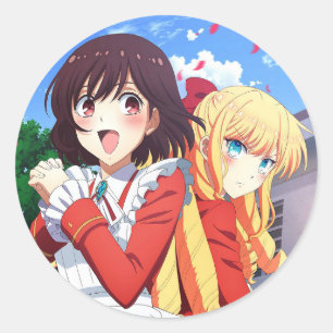 Rae x Claire Ich bin in Liebe mit The Villainess Runder Aufkleber