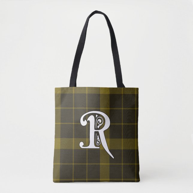 Raeburn Clan Tartan Monogram Tasche (Vorderseite)