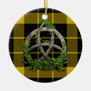 Raeburn Tartan und keltische Dreifaltigkeitskenntn Keramikornament