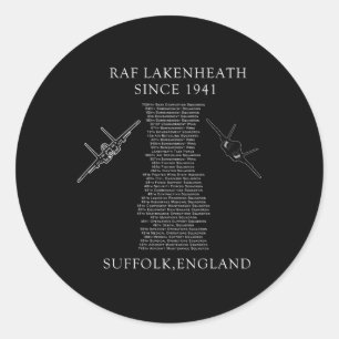 Raf Lakenheath Squadrons Runder Aufkleber