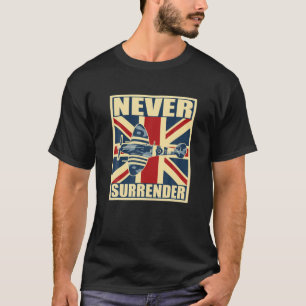 RAF Spitfire Airbus WW2 Flugzeug Krieg P T-Shirt