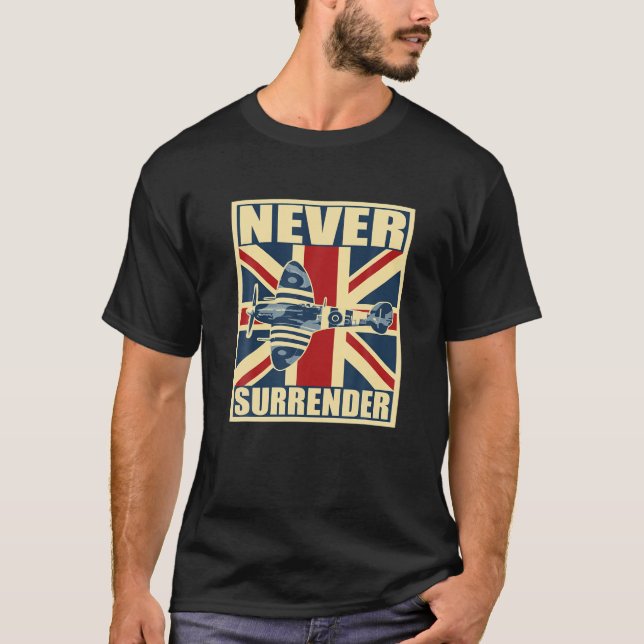 RAF Spitfire Airbus WW2 Flugzeug Krieg P T-Shirt (Vorderseite)