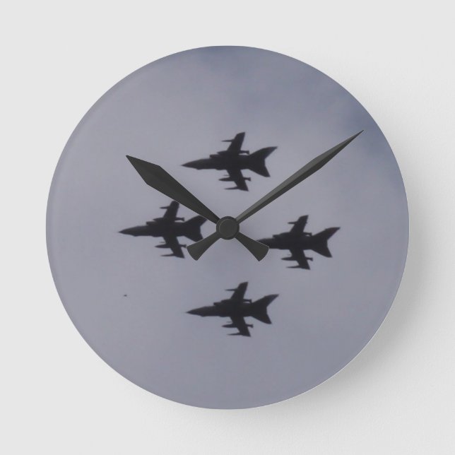 RAF Tornados Runde Wanduhr (Vorderseite)