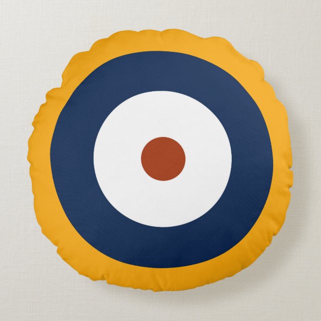 RAF Typ A.1 Roundel Rundes Kissen (Vorderseite)