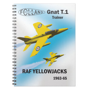 RAF Yellowjacks in Gnat T.1 Trainern Notizblock