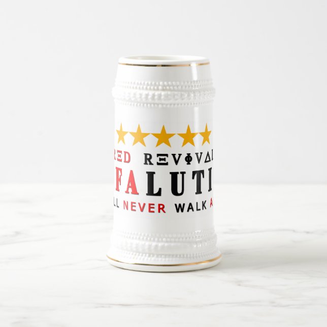 RAFALUTION - ROTES REVI Fünf-Sterne Bierglas (Mittel)