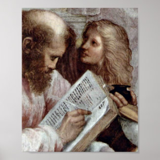 Raffael - Athen-Schule Detail: Pythagoras Poster