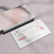 Raffelschein für Pink und Gold Pumpkin