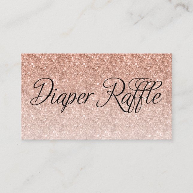 Raffelschein, Rose Gold Raffelkarte Begleitkarte (Vorderseite)