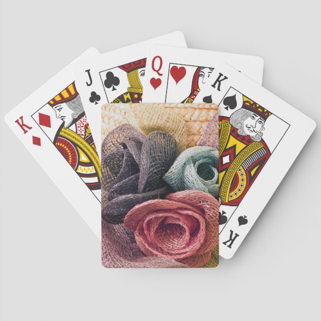 Raffia-Rose Spielkarten (Rückseite)