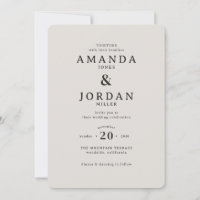 Raffinierte Beige typografische Eleganz
