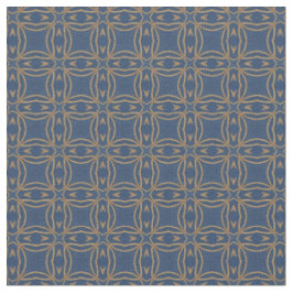 Raffinierte Blau- und Gold Designer-Stoffe Stoff
