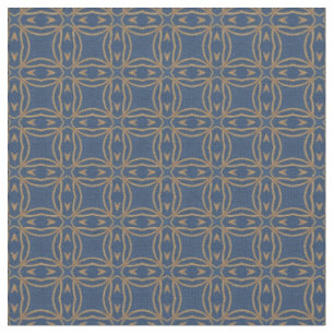 Raffinierte Blau- und Gold Designer-Stoffe Stoff