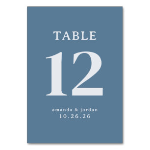 Raffinierte blaue Tischnummerierung Tischnummer