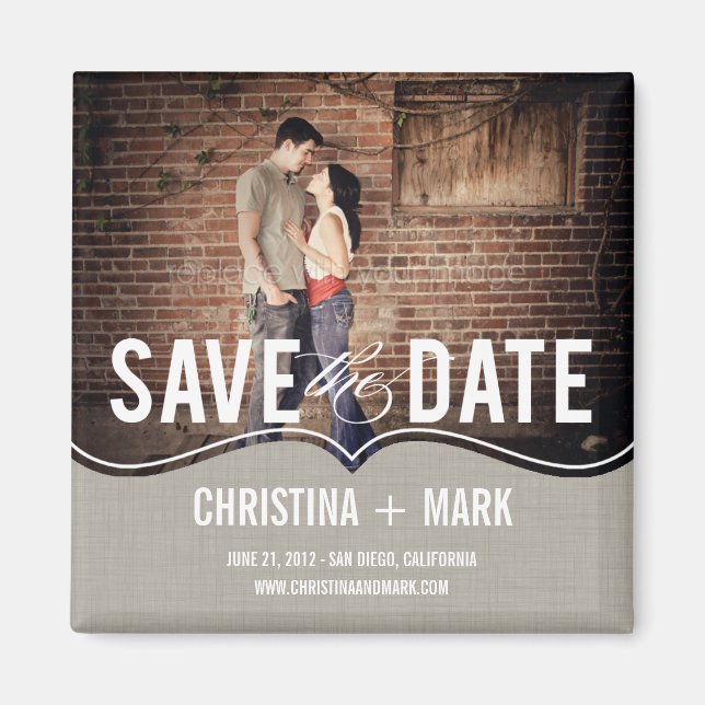 Raffinierte Elegance speichert das Datum Magnet -  (Vorne)