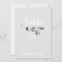 Raffinierte Eukalyptus-Tischnummer Einladung