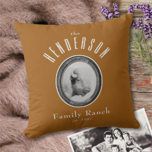 Raffinierte Western Ranch Buffalo Custom Tan Kissen