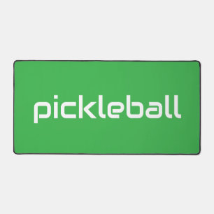 Raffiniertes, modernes weißes PICKLEBALL auf hellg Schreibtischunterlage