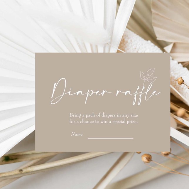 Raffle für das Beige Geschlecht, neutrale Babydusc Begleitkarte (Von Creator hochgeladen)