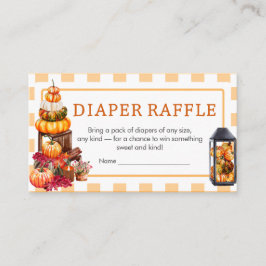 Raffle für die Dusche von Pumpkin-Baby-Dusche Begleitkarte