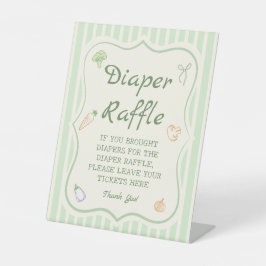 Raffle für die einheimische Babydusche Sockelschild