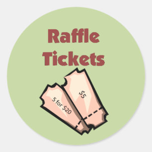 Raffle-Karten-Aufkleber Runder Aufkleber