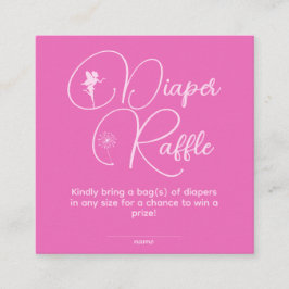 Raffle, Minimalistischer First Birthday Girl Fairy Begleitkarte