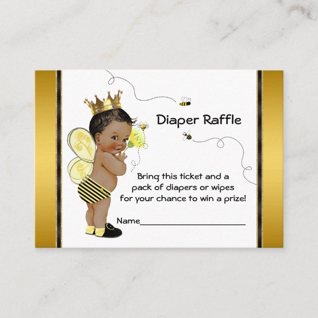 Raffle Ticket für Afrikanisch-Amerikanische Boy Be Begleitkarte (Vorderseite)