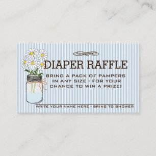 Raffle Ticket für Babydusche   Begleitkarte