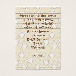 Raffle-Ticket für Babydusche/Blau/Bibliothek erste