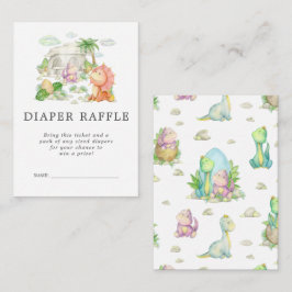 Raffle Ticket für Babydusche | Dinosaurier Begleitkarte