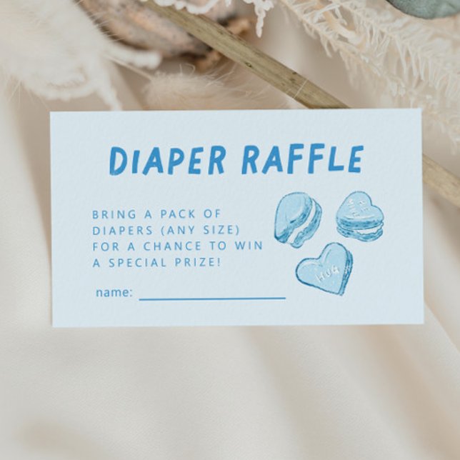 Raffle Ticket für Blue Hearts Valentine Diaper Begleitkarte (Von Creator hochgeladen)