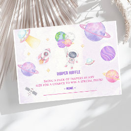 Raffle Ticket für das Baby-Duschkabinett im Weltra Begleitkarte