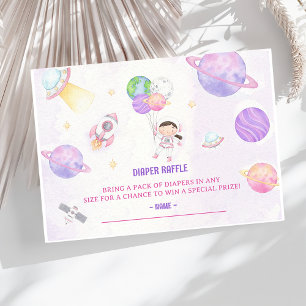 Raffle Ticket für das Baby-Duschkabinett im Weltra Begleitkarte