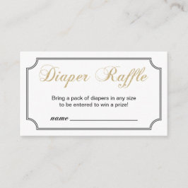 Raffle Ticket für das Gold & Black Boy Baby Duschk Begleitkarte