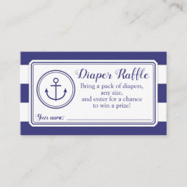 Raffle Ticket für das Nautic Anchor Baby Showdusch Begleitkarte