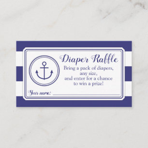 Raffle Ticket für das Nautic Anchor Baby Showdusch Begleitkarte