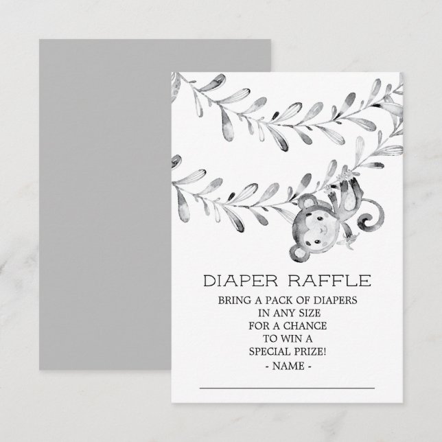Raffle-Ticket für das neutrale Baby-Duschduschdusc Einladung (Vorne/Hinten)