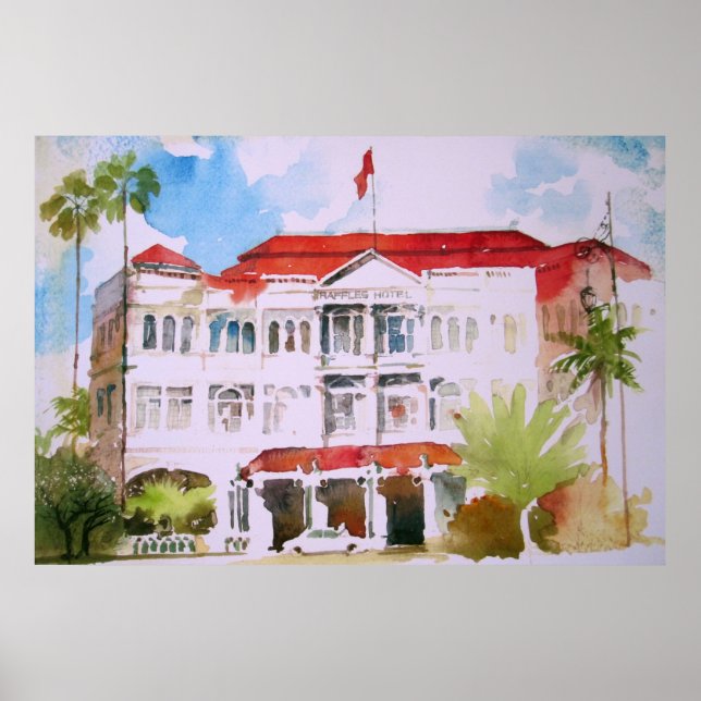 RAFFLES HOTEL BY VIC REYES POSTER (Vorne)
