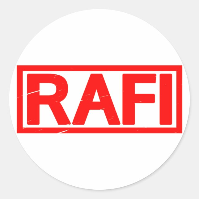 Rafi Briefmarke Runder Aufkleber (Vorderseite)