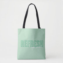 Rafraîchir mon âme sac fourre-tout menthe vert