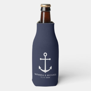 Rafraichisseur De Bouteilles Ancre bleu marine moderne mariage Faveur