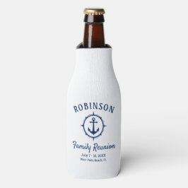Rafraichisseur De Bouteilles Ancre nautique Famille Réunion Marine Bleu & Blanc