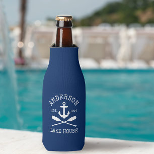 Rafraichisseur De Bouteilles Ancre nautique Oars Navy Blue Family Lake House